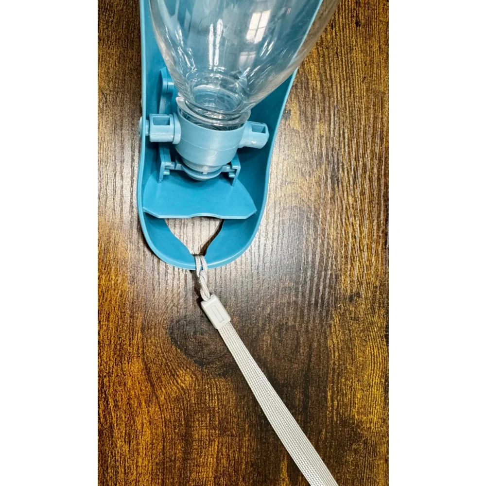 Plastic Pet Traveling Water Bottle with Wrist Strap, used once